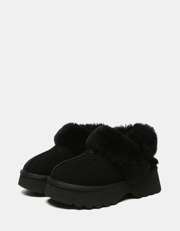 EVERAU - Australian Shepherd Ugg Muna Platform Cow Suede Upper House Shoes