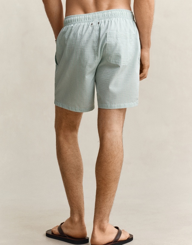Gant - Striped Seersucker Swim Shorts