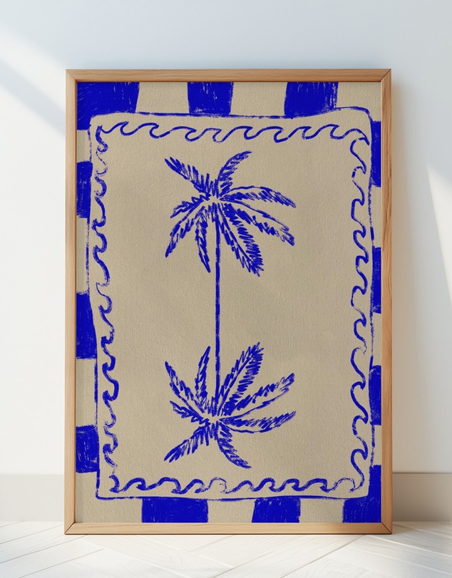 Olive et Oriel - Coastal Charm by Shatha Al Dafai Art Print