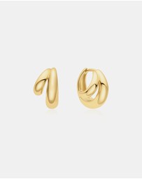 Ania Haie - Ania Haie Gold Dome Huggie Hoop Earrings