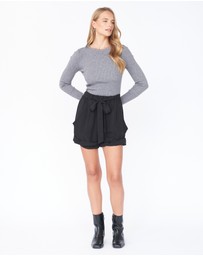 Amelius - Lydia Twisted Hem Mini Shorts