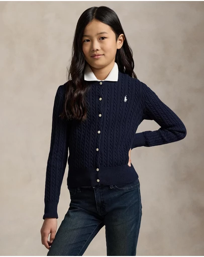 Polo Ralph Lauren - Mini-Cable Cotton Cardigan - Teens