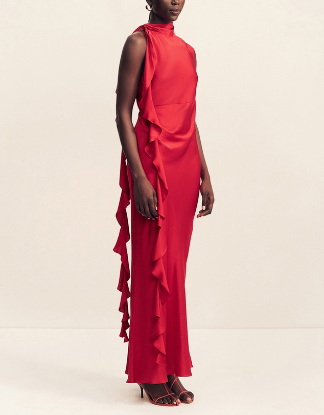 Shona Joy - Agnes Draped Ruffle Maxi Dress