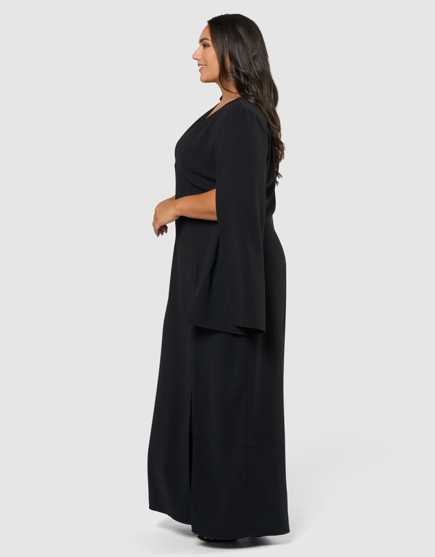 Pink Dusk by Curve Project - Main Character Maxi Cape Dress