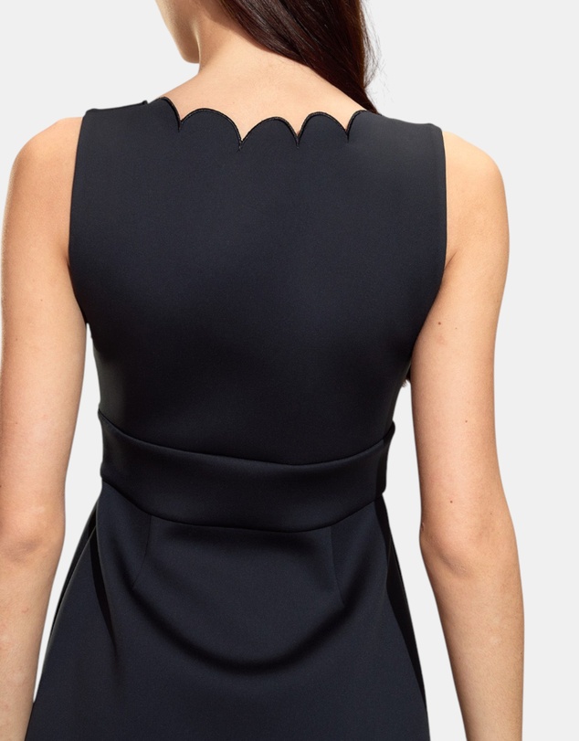 Cynthia Rowley - Sleeveless Scallop Scoop Neck Mini Dress