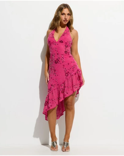 Dazie - Lulu Asymmetrical Embellished Mini Dress