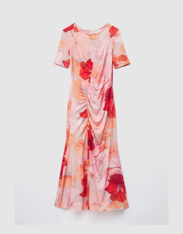 & Other Stories - Ruched SS Midi Dress