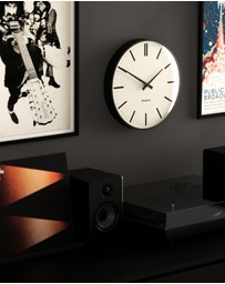 Newgate - Newgate Radio City Wall Clock Bold Black Marker Dial - Matte Black