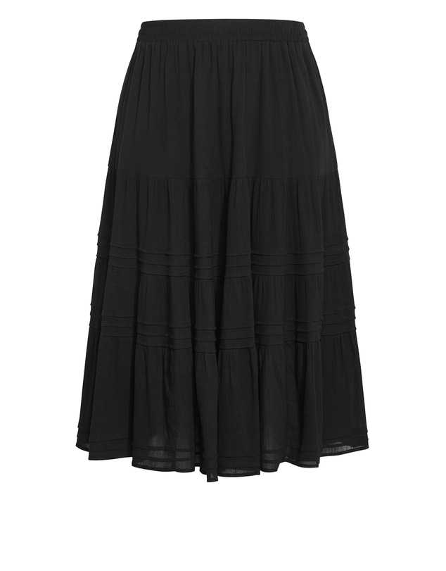 City Chic - Plus size Meghan Cotton Maxi Skirt - black