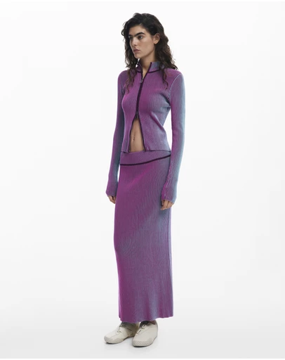 Desigual - Iridescent Knit Midi Skirt