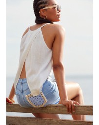 NEXT - Crochet Insert Denim Shorts