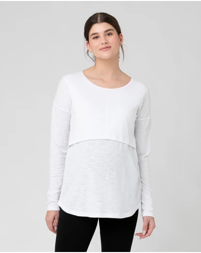 Ripe Maternity - Richie Long Sleeve Nursing Tee