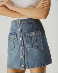 Atmos&Here - Harlow Pocket Denim Skirt