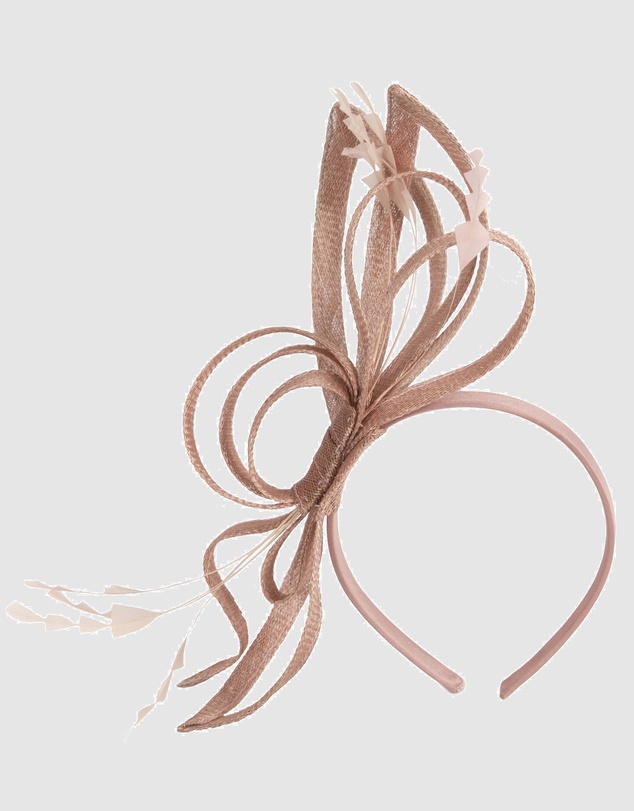 Max Alexander - Taupe Sinamay Loops Fascinator