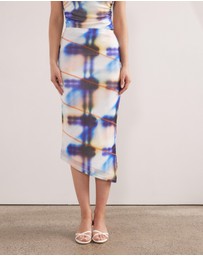 Dazie - Twilight Twinkle Recycled Mesh Midi Skirt