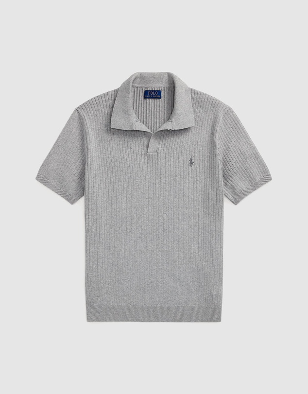 Polo Ralph Lauren - Rib-Knit Cotton Johnny-Collar Sweater - ICONIC EXCLUSIVE