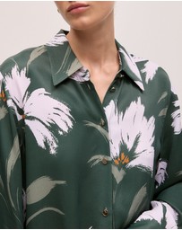 Trenery - Wilda Satin Shirt in Forest