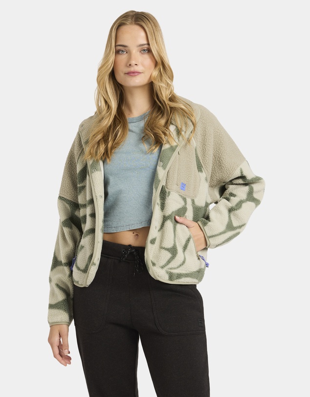 Billabong - Womens Popoyo Snap Up Fleece Jacket