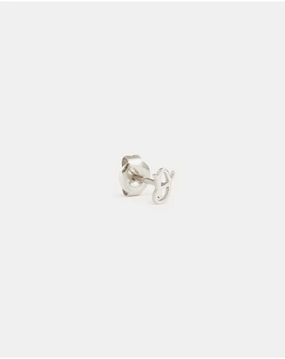By Charlotte - Sterling Silver Love D Earring