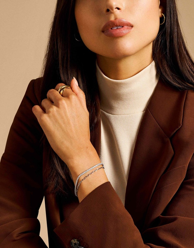 Fossil - Heritage Silver Tone Bracelet