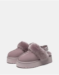 EVERAU - Australian Shepherd Ugg Waffle Platform Cow Suede Upper House Shoes