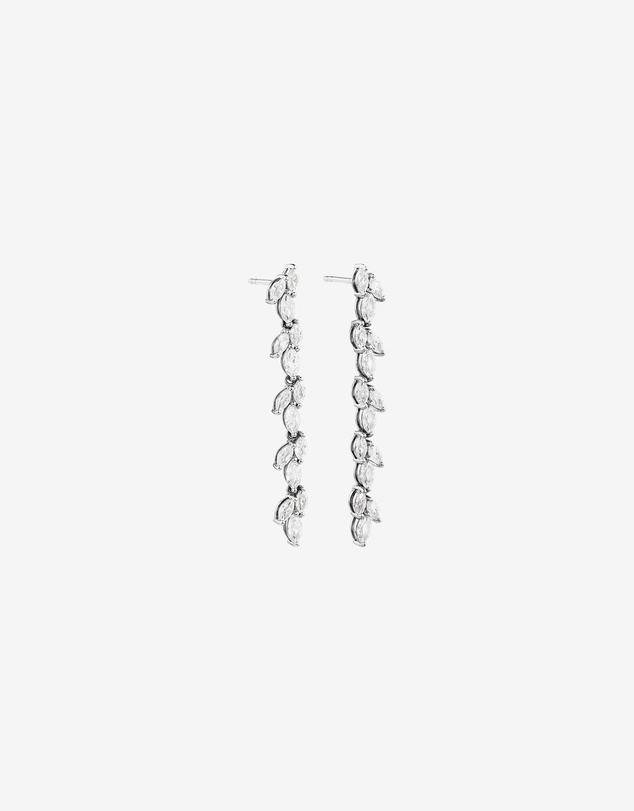 Michael Hill - Cubic Zirconia Vine Drop Stud Earrings in Sterling Silver