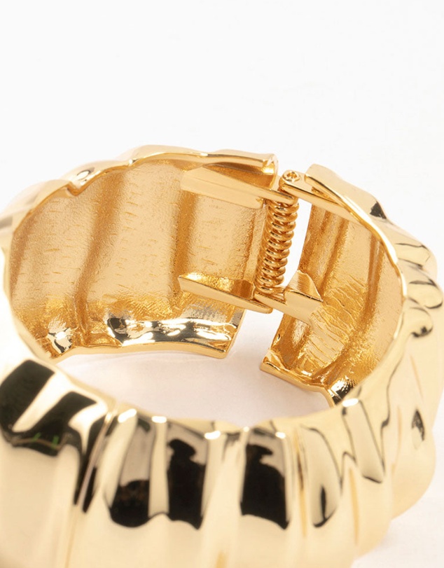 Lovisa - Gold Plated Chunky Ripple Wrist Cuff
