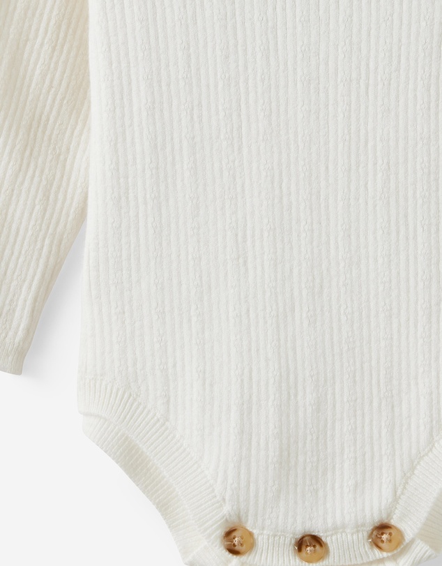 Cotton On Kids - Organic Blend Knit Long Sleeve Bubbysuit