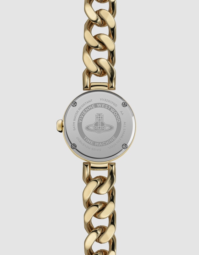 Vivienne Westwood - Vivienne Westwood Orb Button 25mm Gold Strap Watch