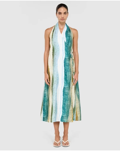 Staple the Label - Anara Wrap Halter Maxi Dress
