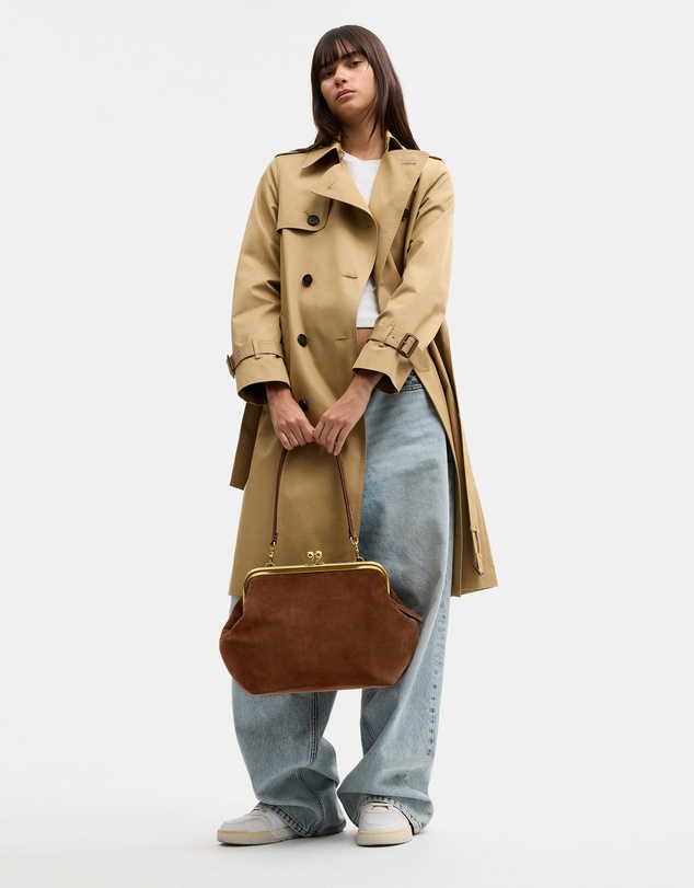 Coach - Suede Kisslock Frame Bag 27