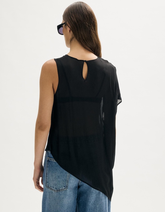 Minima Esenciales - Nila Draped Asymmetrical Top