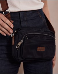 Pierre Cardin - Pierre Cardin RFID Anti-Theft Nylon Crossbody Bag