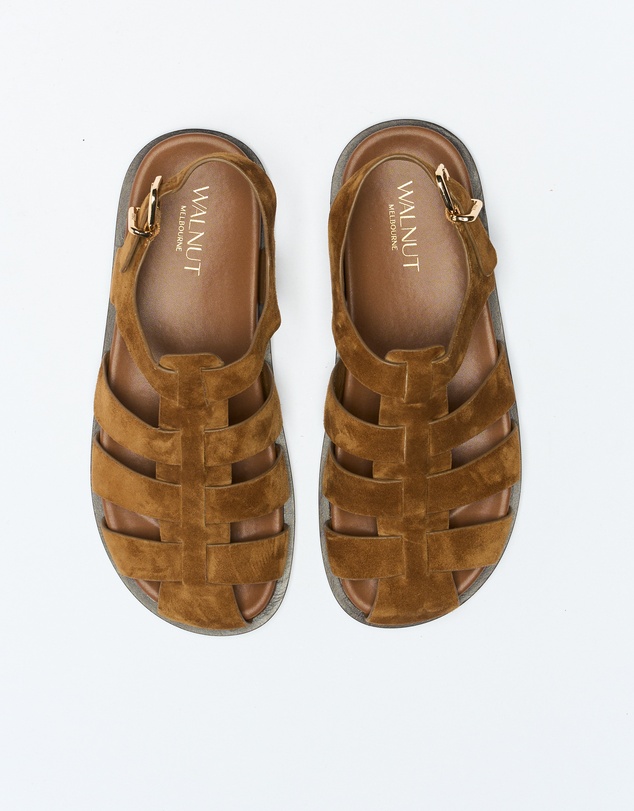 Walnut Melbourne - Hugo Leather Sandal