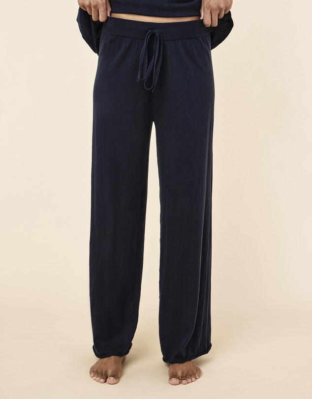 Papinelle - Cotton Cashmere Fine Knit Full Length Pant