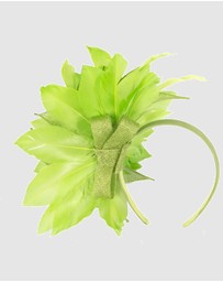 Max Alexander - Modern Flower Green Racing Fascinator