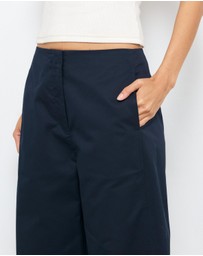 AERE - Organic Cotton Barrel Leg Trousers