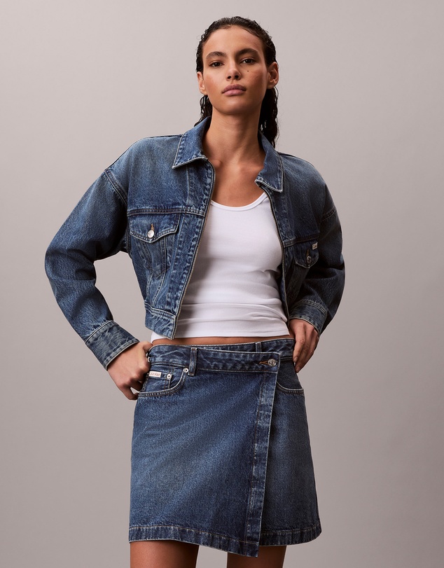 Calvin Klein Jeans - Denim Mini Wrap Skirt