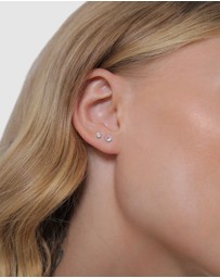 Elli Jewelry - Earrings Set Crystal 925 Sterling Silver