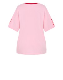 City Chic - Mon Amour Oversized Tee - light pink