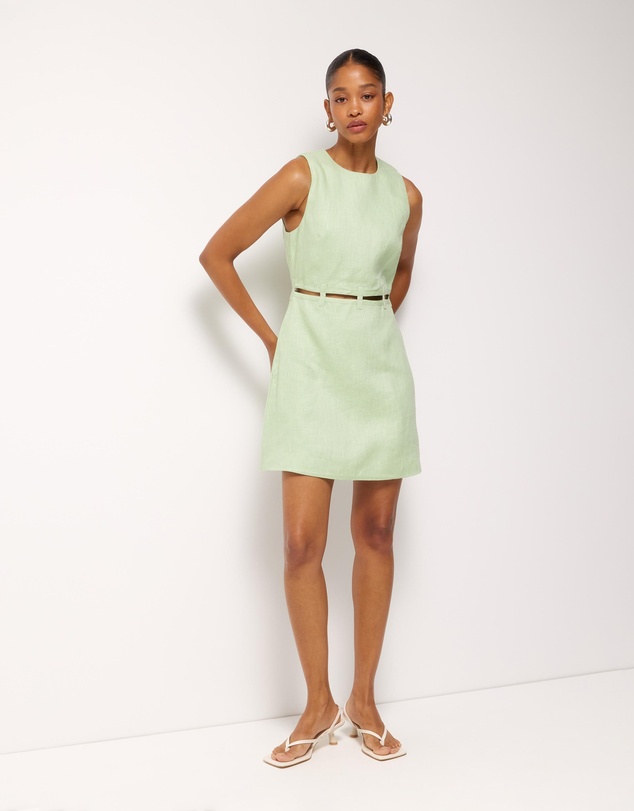 AERE - Noa Linen Mini Dress