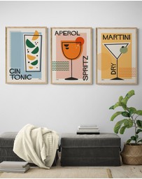 Inka Arthouse - Cocktail Set of 3 Art Prints
