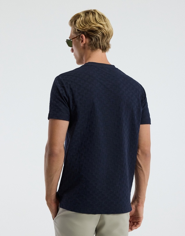 Calibre - Monogram Jacquard T-shirt Navy