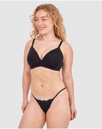 Bras N Things - NKD High Leg String - Black