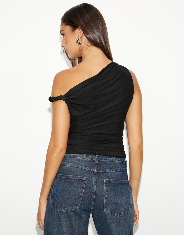 Dazie - Cherie Mesh Asymmetric Top