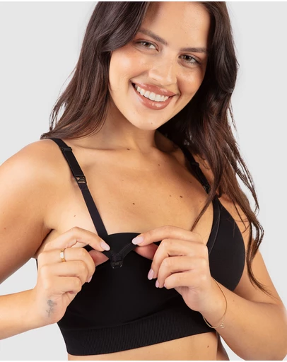 B Free Intimate Apparel - Plunge Nursing Comfort Bra – Wireless with Fixed Moulded Cups (B-C-D) Cup