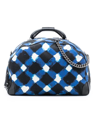 Pre-Loved by Azura Reborn - Pre-Loved Printed Canvas and Caviar Airlines Round Trip Travel Bag