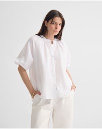 Oxford - Annika Washed Linen Shirt