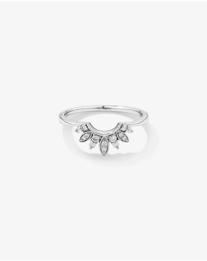 Michael Hill - Wedding Ring with 0.14 Carat TW of Diamonds in 14kt White Gold