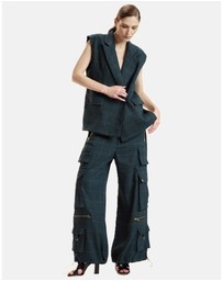 Cynthia Rowley - Plaid Cargo Pants